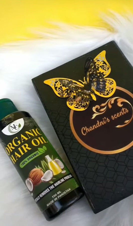 Luxury Combo Pack – Chandni’s 5-in-1 Perfume Tester Set (10ml Each) with Maslik Organic Hair Oil (150ml) | Ideal Gift for Men & Women