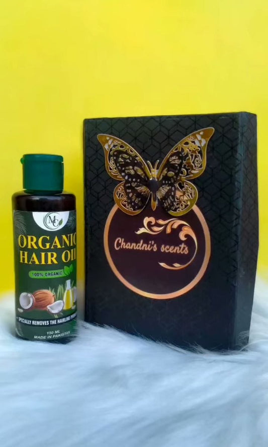 Luxury Combo Pack – Chandni’s 5-in-1 Perfume Tester Set (10ml Each) with Maslik Organic Hair Oil (150ml) | Ideal Gift for Men & Women