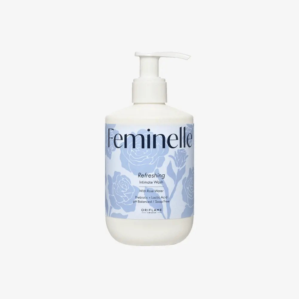 Feminelle Refreshing Intimate Wash with Rose Water 300 ml | Gentle Daily Cleanser | pH-Balanced & Soothing