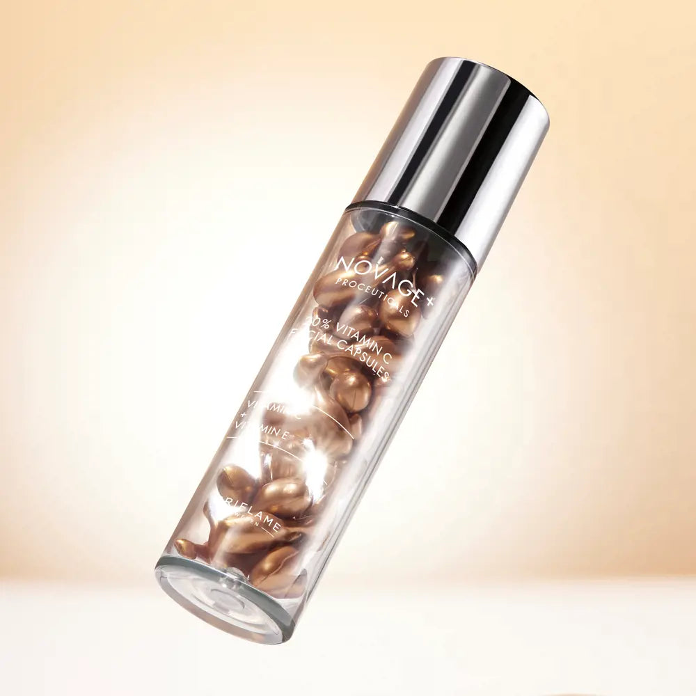 Oriflame Novage+ ProCeuticals 20% Vitamin C Facial Capsules (30 pcs) | Brightening & Anti-Aging Serum | Original Sweden Skincare