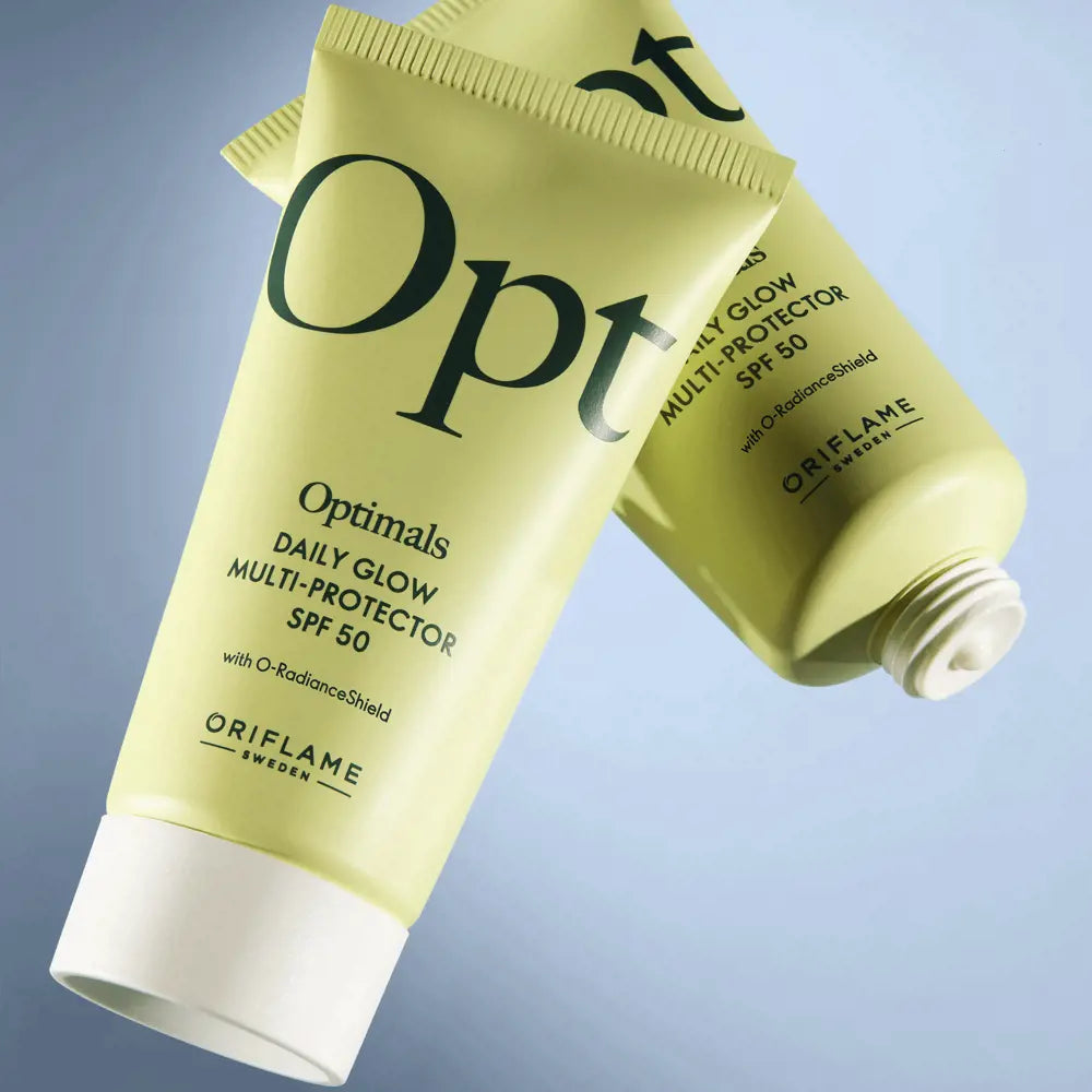 Oriflame Optimals Daily Glow Multi-Protector SPF 50 (30 ml) | Brightening Day Cream with UV Protection & Antioxidants | Original Sweden Skincare