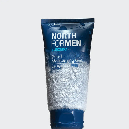 North for Men SubZero 2-in-1 Moisturising Gel 50 ml | Hydrating & Energising Face & Body Gel | With Arctic Pro Defence & Mint