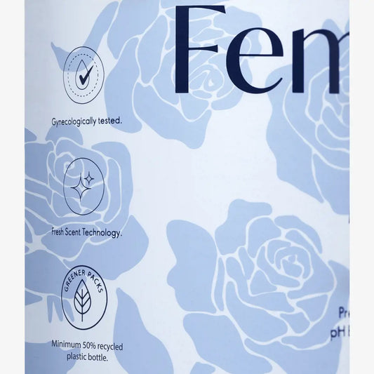Feminelle Refreshing Intimate Wash with Rose Water 300 ml | Gentle Daily Cleanser | pH-Balanced & Soothing