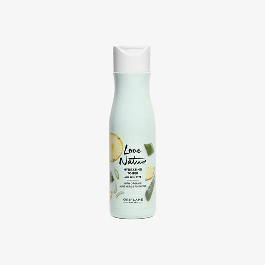 Oriflame Love Nature Hydrating Toner with Organic Aloe Vera & Pineapple 150 ml | Refreshing Alcohol-Free Toner for Smooth & Radiant Skin | Original Sweden Skincare