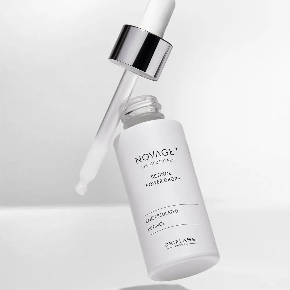 Oriflame Novage+ ProCeuticals Retinol Power Drops 30ml | Advanced Anti-Aging & Skin Renewal Serum | Original Sweden Skincare