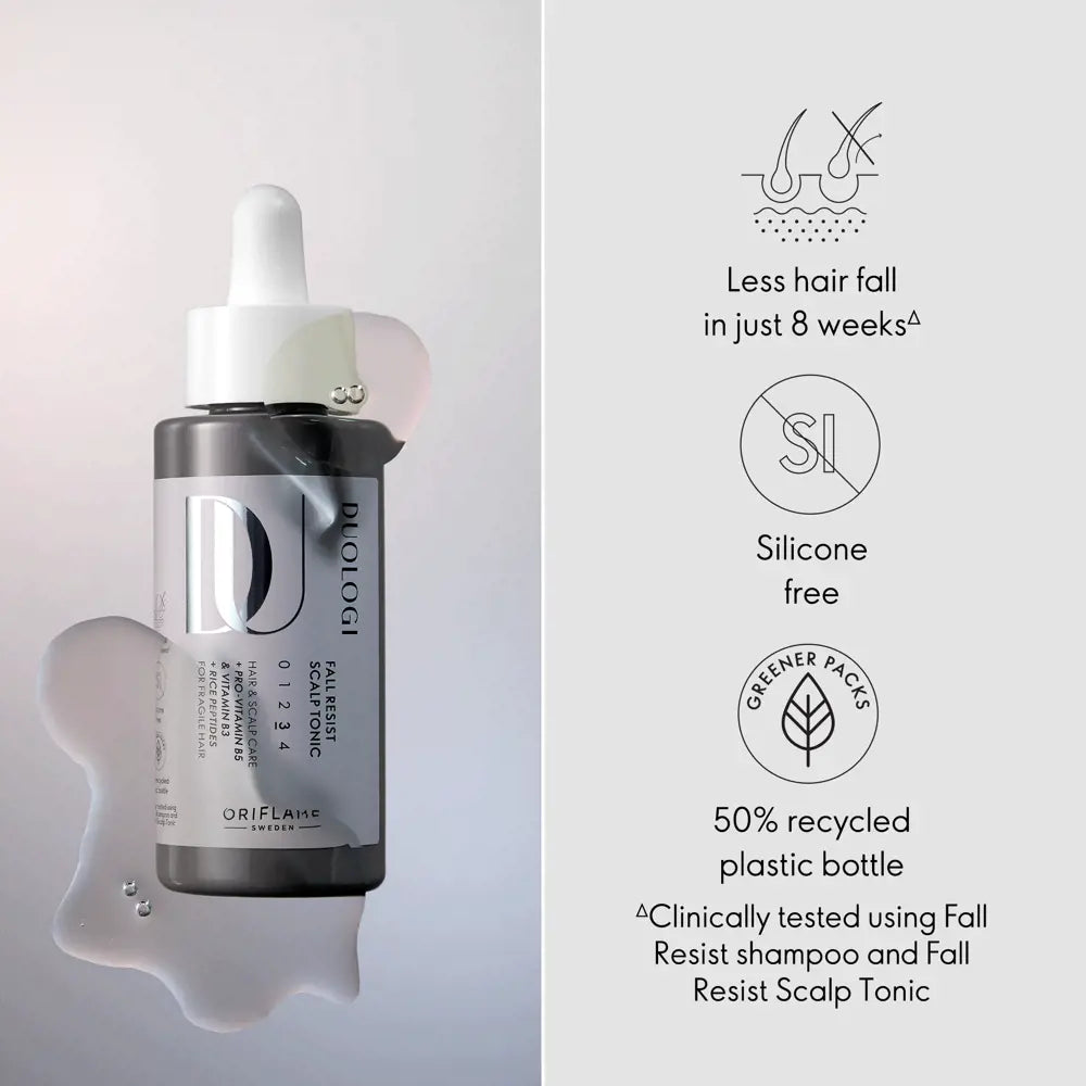 Duologi Fall Resist Scalp Tonic 75 ml | Anti-Hair Fall Leave-In Treatment | Strengthens Roots & Energizes Scalp for Healthy Hair Growth