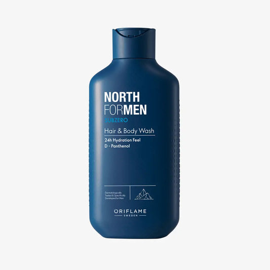 North for Men SubZero Hair & Body Wash 200 ml | 2-in-1 Refreshing Cleanser | With Arctic Pro Defence & Mint for Lasting Freshness