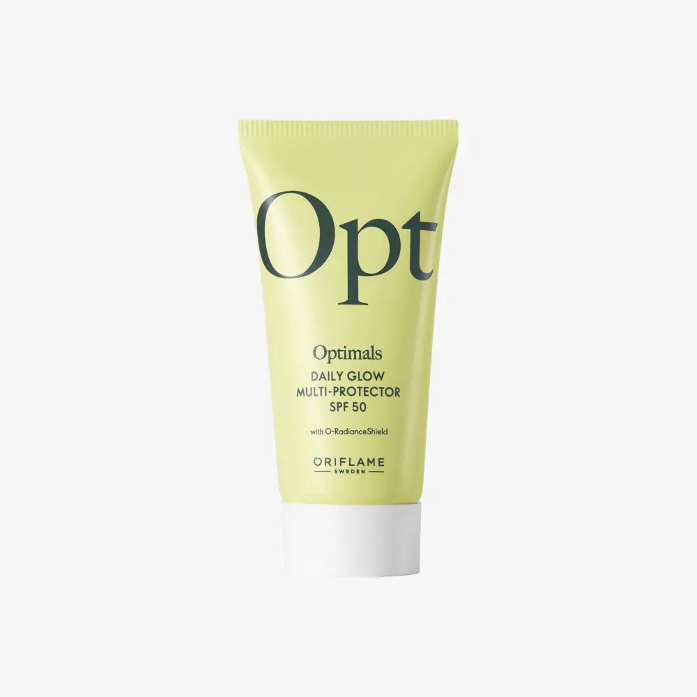 Oriflame Optimals Daily Glow Multi-Protector SPF 50 (30 ml) | Brightening Day Cream with UV Protection & Antioxidants | Original Sweden Skincare